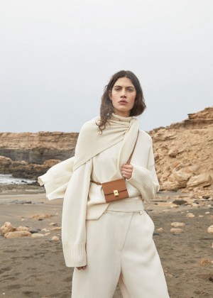 Dámské Peněženky Polene Numéro Sept Crossbody Hnědé | 871-AIMLNK