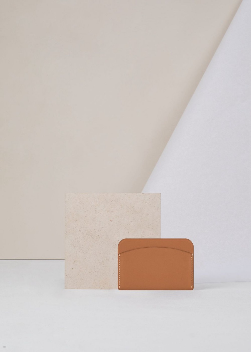 Dámské Peněženky Polene Card Holder Hnědé | 651-WQOSZJ