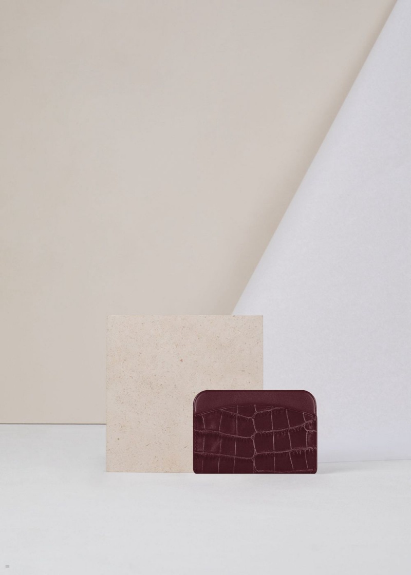 Dámské Peněženky Polene Card Holder Vínové | 806-DXEYKQ