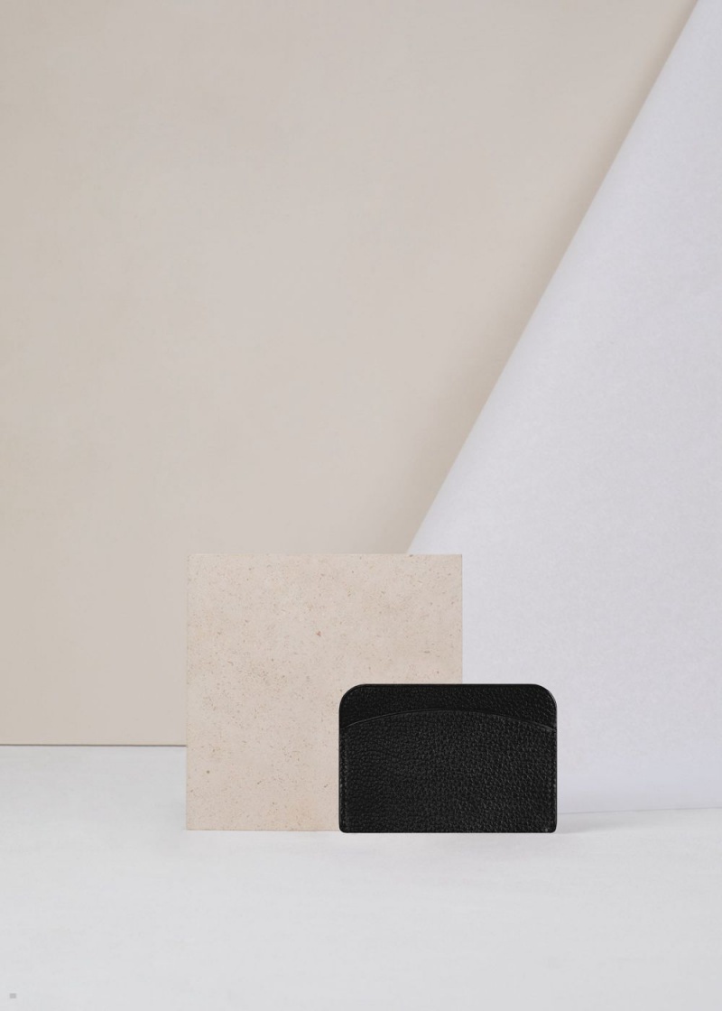 Dámské Peněženky Polene Card Holder Černé | 301-JXVAZM