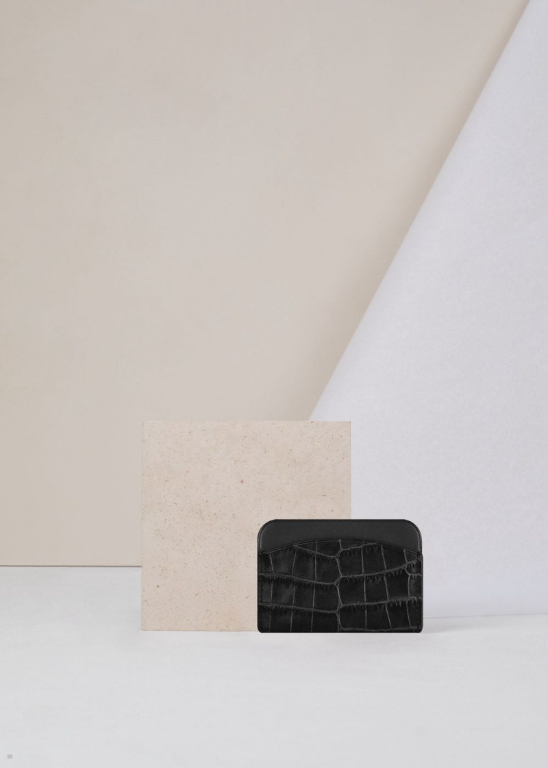 Dámské Peněženky Polene Card Holder Černé | 739-IPRUYN