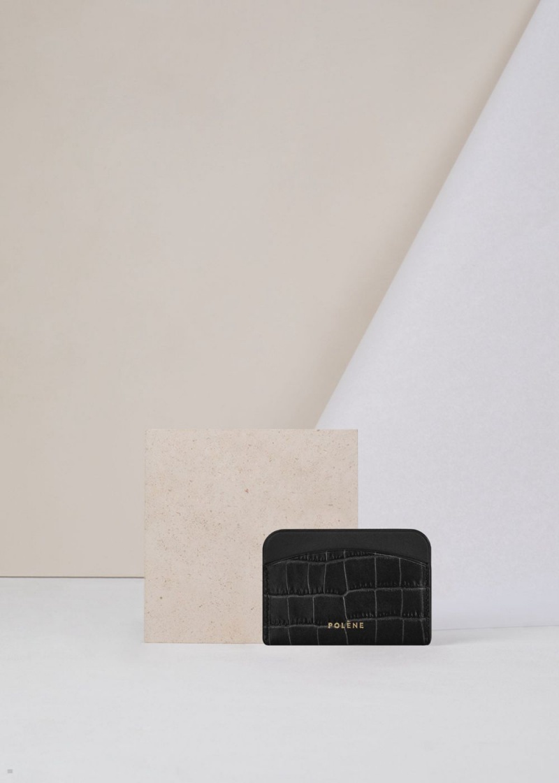 Dámské Peněženky Polene Card Holder Černé | 739-IPRUYN