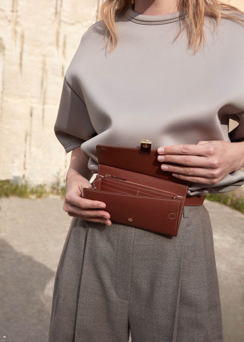 Dámské Peněženky Polene Numéro Sept Belt Tmavě Hnědé | 684-IGFDUC