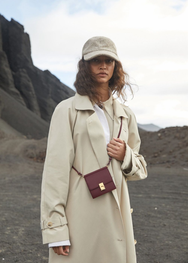 Dámské Peněženky Polene Numéro Sept Crossbody Vínové | 971-SNLJYZ