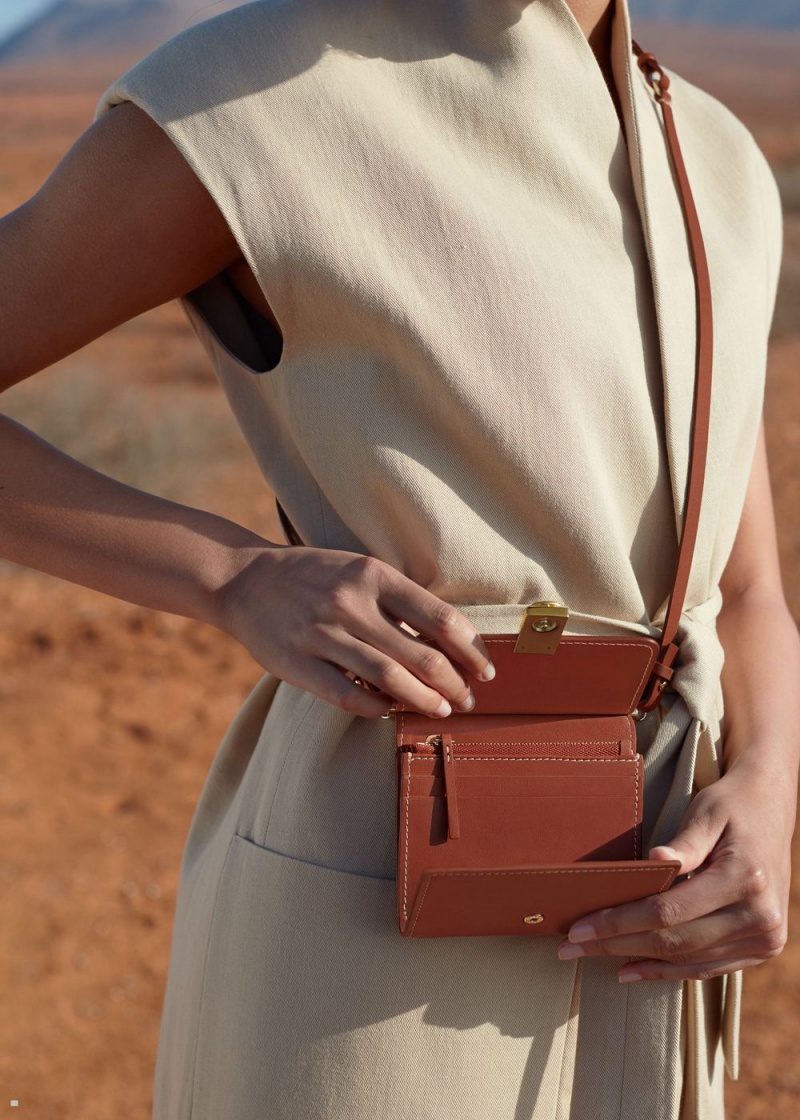 Dámské Peněženky Polene Numéro Sept Crossbody Tmavě Hnědé | 469-MBGNZU