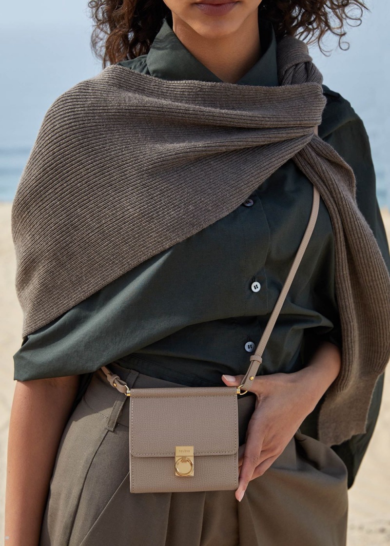 Dámské Peněženky Polene Numéro Sept Crossbody Šedé | 621-PAKDZJ