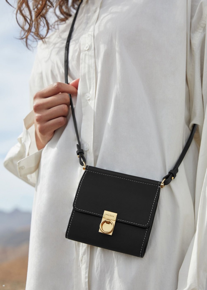 Dámské Peněženky Polene Numéro Sept Crossbody Černé | 089-AEJOWX
