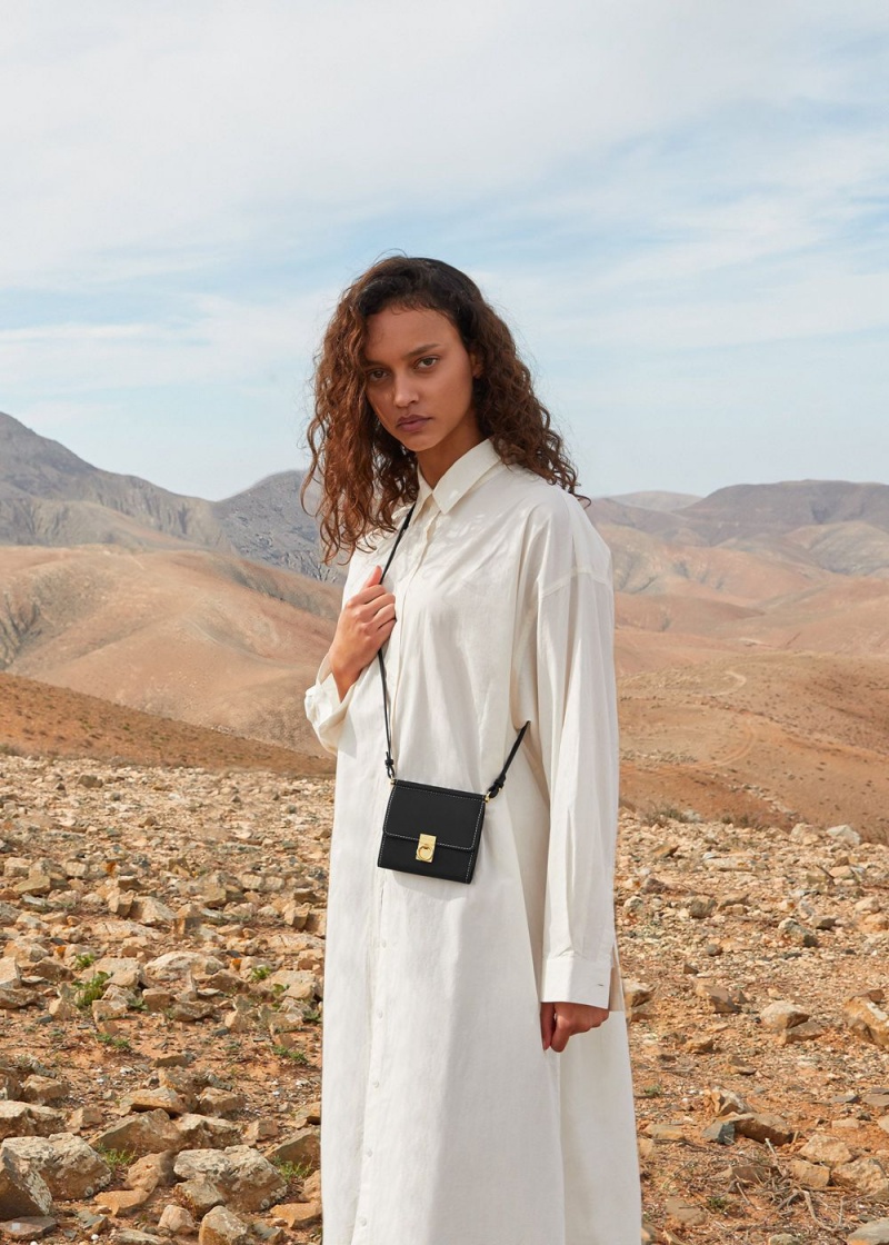 Dámské Peněženky Polene Numéro Sept Crossbody Černé | 089-AEJOWX