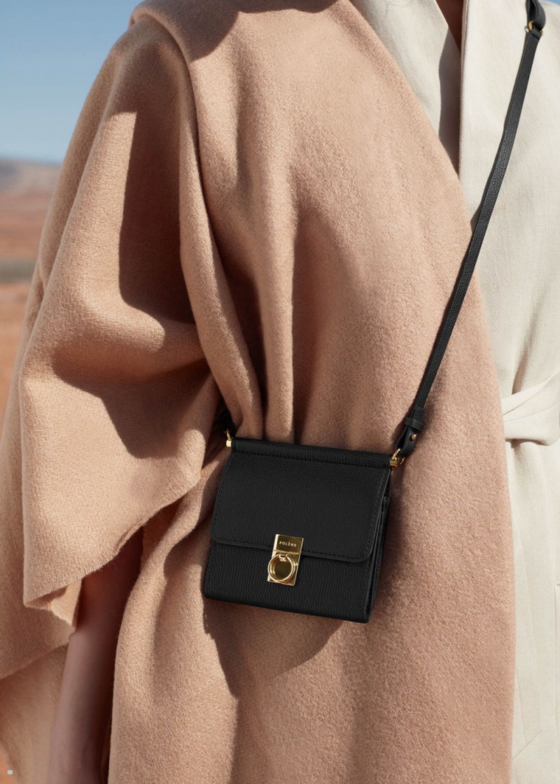 Dámské Peněženky Polene Numéro Sept Crossbody Černé | 934-PKYJSL