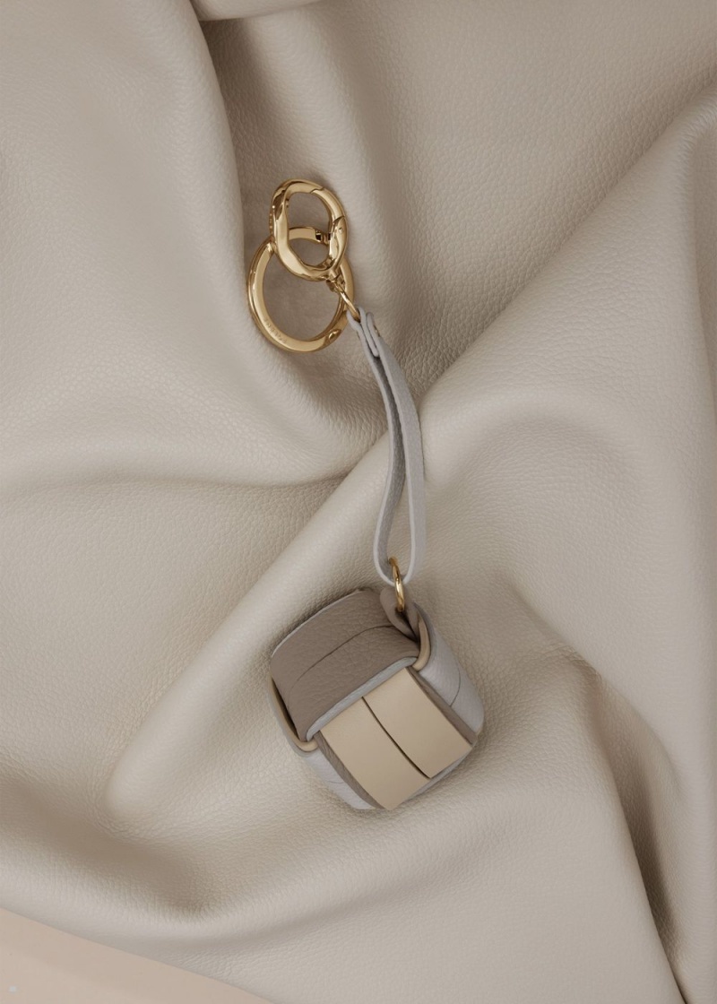 Dámské Přívěsky Polene Cubo Keyring Bílé | 506-RBGNYH