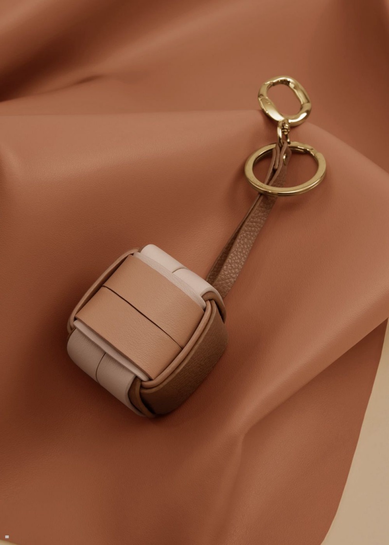 Dámské Přívěsky Polene Cubo Keyring Hnědé | 271-ZBXOMC